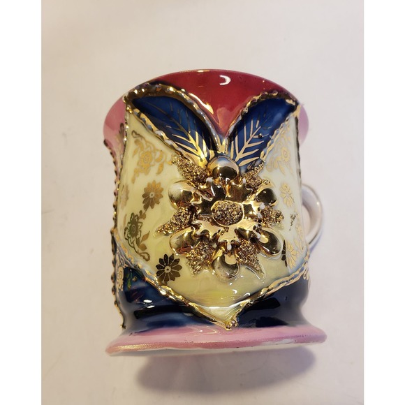 Karlsbad Cherub Lithophane Shaving Mug Pink Blue Gold - Picture 6 of 10